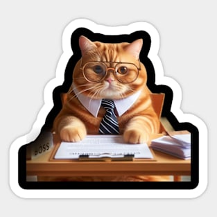 Cute Cat Boss Chronicles: The Purr-fect Comedy Collection Sticker